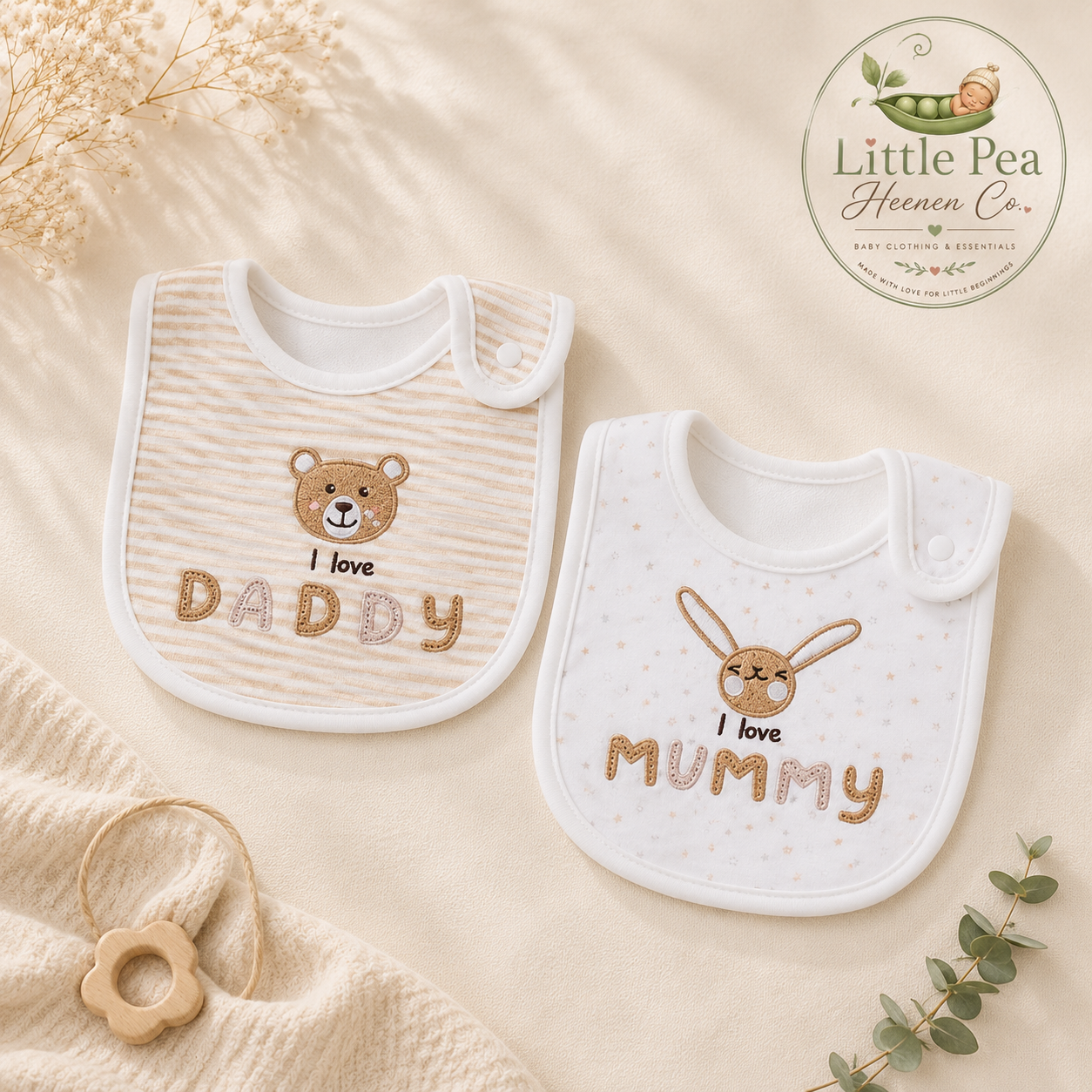 Mummy & Daddy Baby Bib Set - LP-063