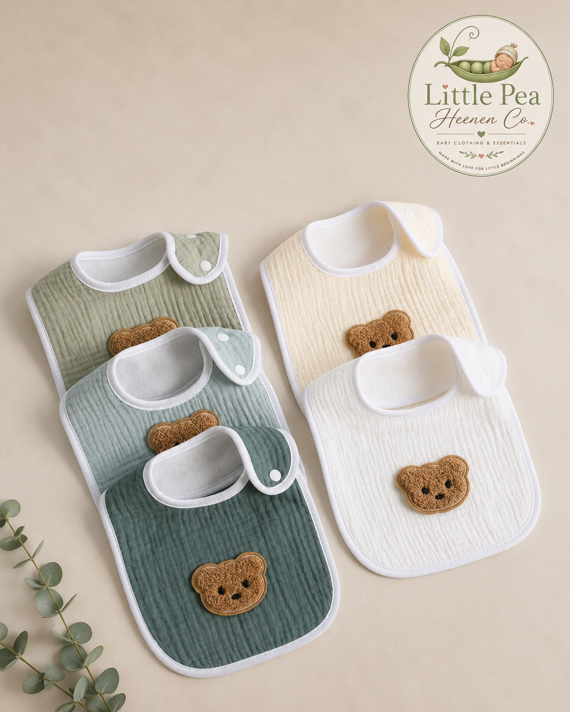 Teddy Bear Bib Set - LP-071